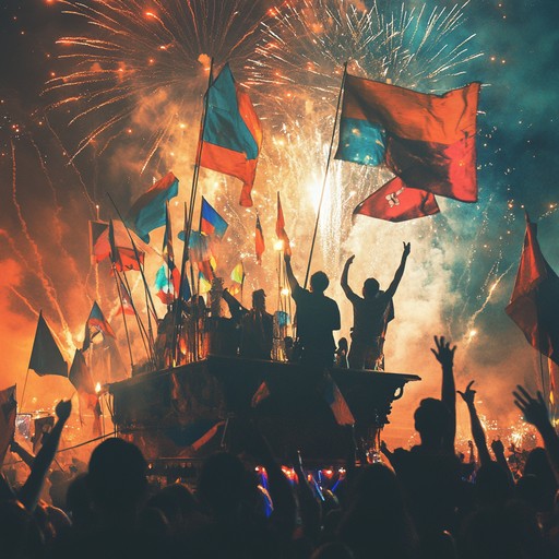 Imagine a parade of champions, the crowd cheering, flags waving. This track uses engaging rhythms and powerful synths to capture the high energy celebration and joyous spirit of victory.