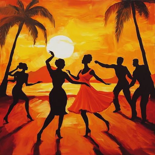 Experience the vibrant energy of a confident rumba as fiery beats and assertive rhythms take center stage, painting a picture of a lively summer dance floor infused with latin passion