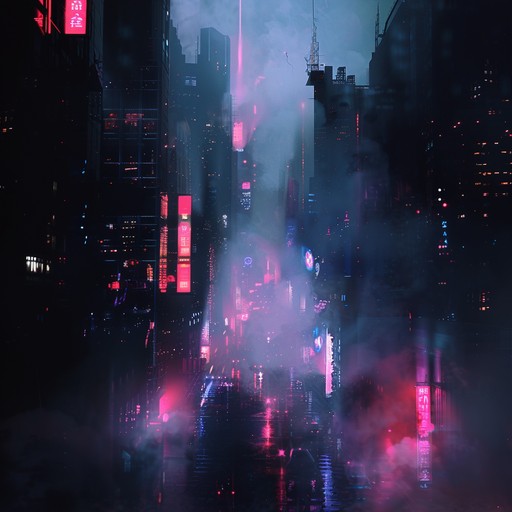 Explore the city's night through a maze of echoing synths and abstract noise, capturing the enigmatic essence of urban life. The sound weaves through dark alleys, above towering skyscrapers, and into hidden clubs, creating a sense of mystery and endless exploration.