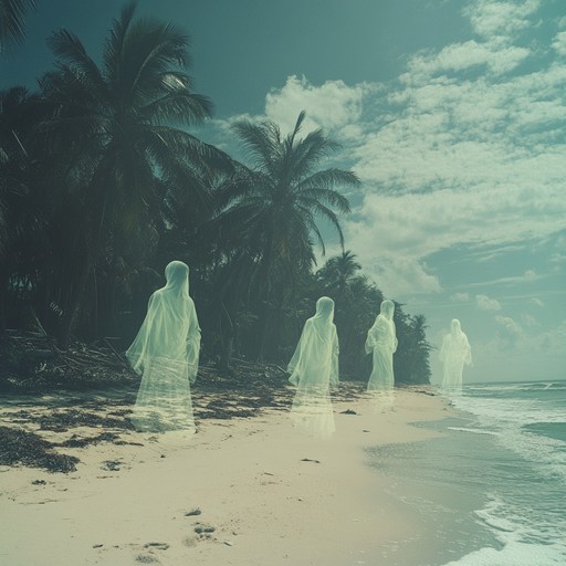 A ghostly tropical melody infused with ethereal echoes and an eerie atmosphere, perfect for conjuring images of an enigmatic, deserted island. The steelpan provides both rhythmic and haunting elements for an unsettling yet captivating auditory experience.