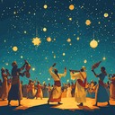 energetic folk melody inspiring joyful dance under starry skies.