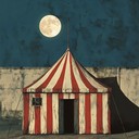 eerie melodies, unsettling circus ambiance.