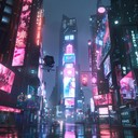 dramatic symphony paints neon lit future dreamscapes