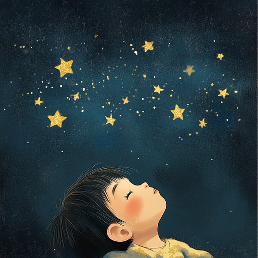 This instrumental nursery rhyme features gentle music box melodies designed to lull children into a peaceful sleep as they imagine drifting among twinkling stars in the night sky.