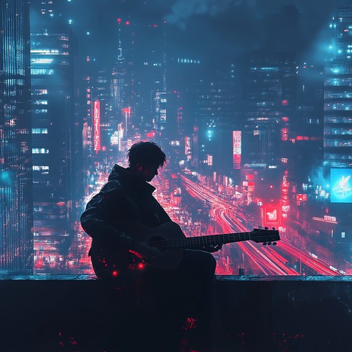 **this track features a vibrant electric guitar engaging in a midnight blues dance, bringing to life the profound charm and wistful moods of late night reflections, accentuated by dynamic rhythmic patterns.**