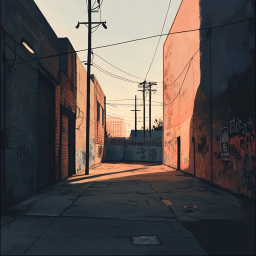 A reflective instrumental grunge piece with raw guitar sounds conveying the feeling of being alone amidst empty city streets, blending melancholic melodies with a gritty edge.