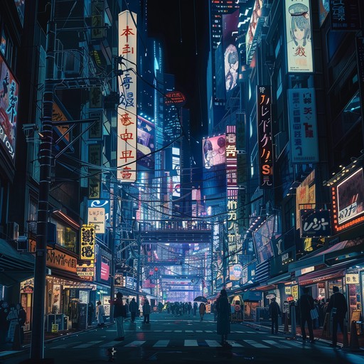 An ecstatic instrumental piece with rich synth layers, rhythmic arpeggios, and deep basslines evoking the adventurous spirit of futuristic anime. Ideal for depicting futuristic cityscapes and thrilling narratives, this piece is filled with hope and excitement.