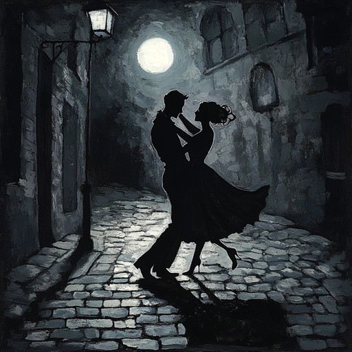 A captivating and mysterious tango instrumental that combines traditional argentine rhythms with eerie, haunting melodies, evoking images of shadowy figures dancing under moonlight in deserted cobblestone streets.