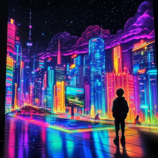 An inspiring instrumental edm track that combines pulsating synths, energetic beats, and ethereal melodies to create a journey through a futuristic electro world, evoking feelings of ambition and excitement.