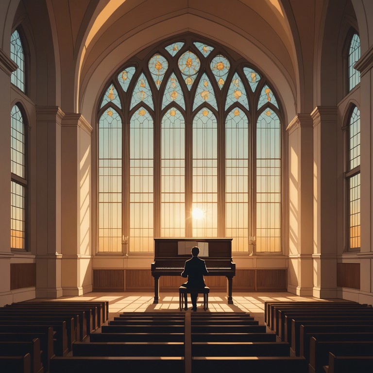 A stirring pipe organ leads a soulful ascent into the realms of faith and inspiration. This alternate version delves deeper into the spiritual journey, lacing more contemporary gospel elements with timeless hymns, crafting an eclectic yet poignant musical narrative that resonates with listeners seeking solace and hope through music.