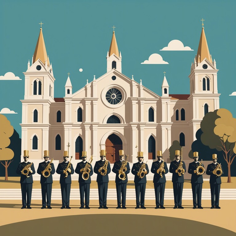 This track combines the uplifting spirituality of divine hymns with the structured precision of military marches, creating an atmosphere of reverence and discipline. The deep tones of a military brass band evoke a sense of serious devotion and respect, suitable for reflective or ceremonial settings.