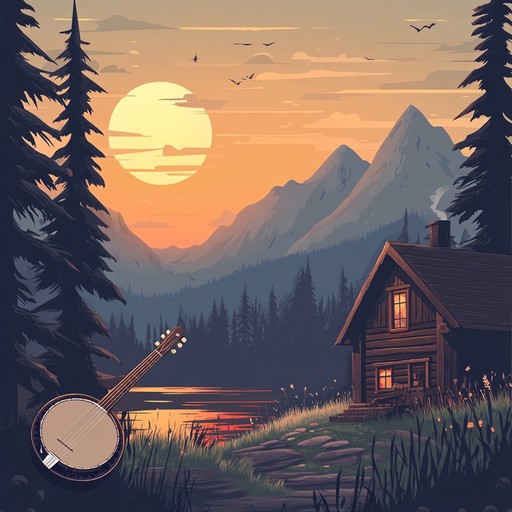 An evocative instrumental bluegrass piece that portrays the serene solitude of mountain life, with poignant banjo melodies reminiscent of lost love and the tranquility of nature.