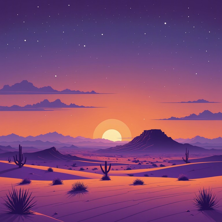 This track evokes the expansive and mysterious nature of the desert as twilight descends. An exotic blend of ethereal flute melodies intertwines with the subtle rustling of sand and distant calls of desert fauna, creating a sense of both isolation and awe.