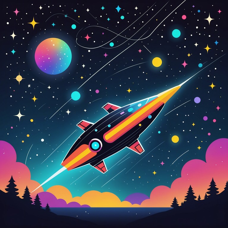 Experience a sonic journey through cosmic landscapes as disco meets trippy beats in an electrifying synthesis of sound. This track catapults the listener into outer space with its intense and surreal dance rhythms, integrating smooth ambience with high energy disco. The result is a perfect piece for adventurous listeners eager to explore the depths of space through music.