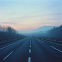 driving under twilight skies