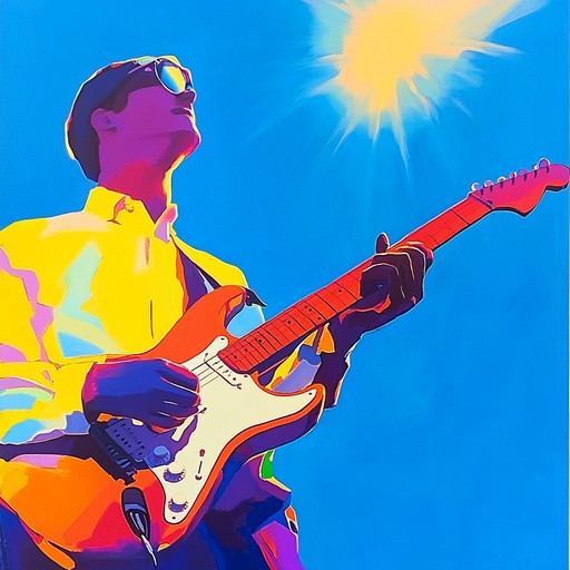 A cheerful instrumental blues track featuring a spirited electric guitar melody over a lively rhythm section. The song captures the feeling of walking under sunny skies, embracing positive vibes, and feeling uplifted by the music's energy. It blends traditional blues elements with an upbeat tempo, creating a fresh and optimistic sound that encourages listeners to tap their feet and smile.