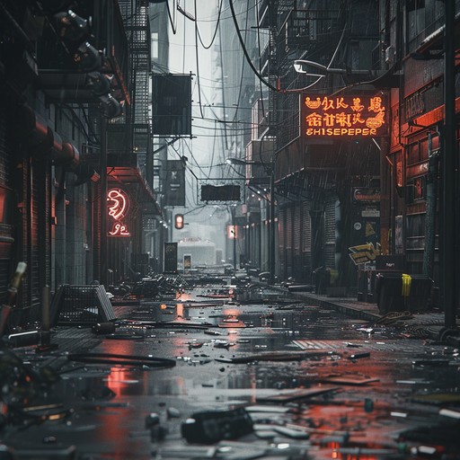 Experience the reverie of a midnight urban environment where machinery hums blend with eerie ambient textures and haunting echoes, painting a gritty and isolated soundscape.