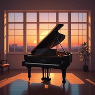 gentle piano echoes fill tranquil spaces