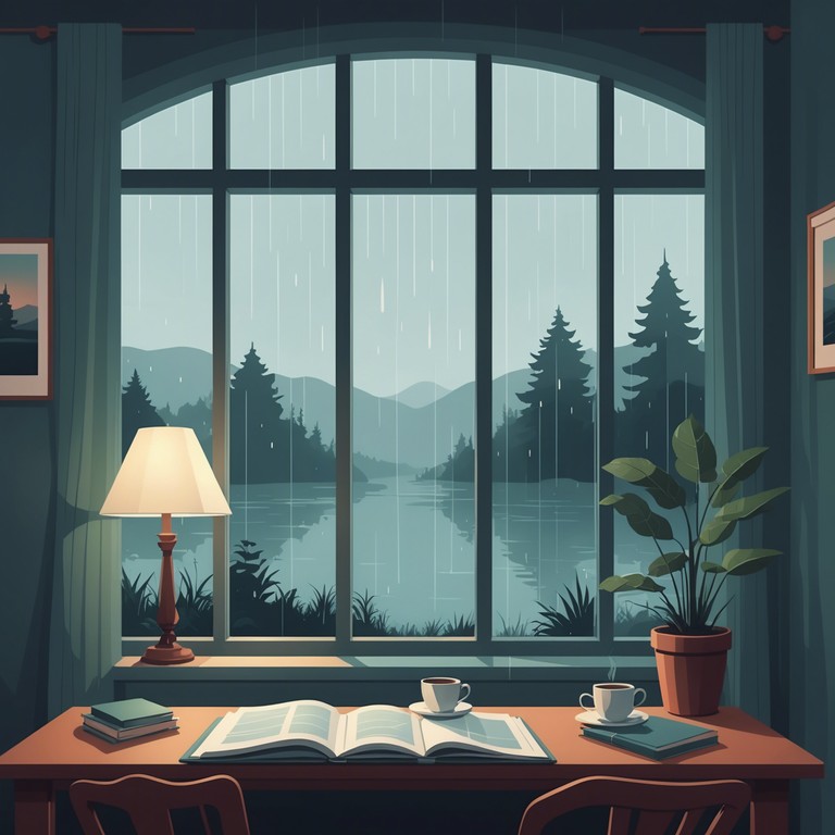 A delicately crafted lofi composition where rhythmic piano tones are layered with the serene sounds of rain, creating an auditory retreat from the chaos of daily life. This track helps foster a tranquil environment conducive to meditation or creative work.