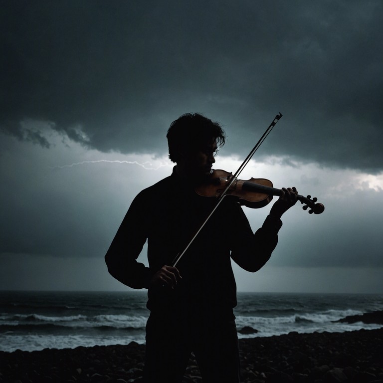 Where the intensity of opera meets the undercurrents of unspoken anger, a solo violin plays with a menacing fortissimo dynamic, creating a soundscape that is as ominously beautiful as it is harrowing.