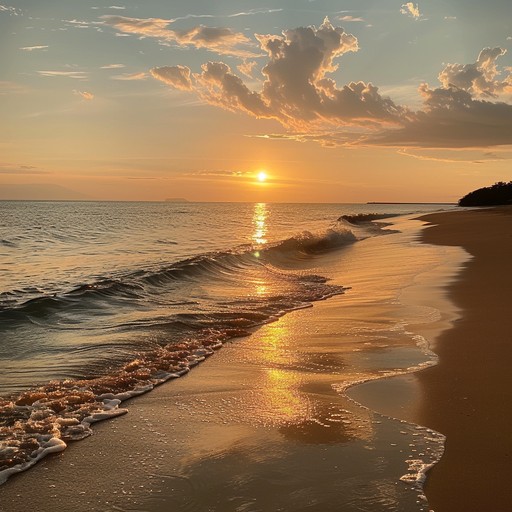 Imagine a serene beach at sunset, waves gently lapping at the shore, and the golden hues of the setting sun casting a warm glow. This heartwarming reggae instrumental captures the essence of tranquility and peace, with soothing rhythms, mellow bass, and gentle strumming