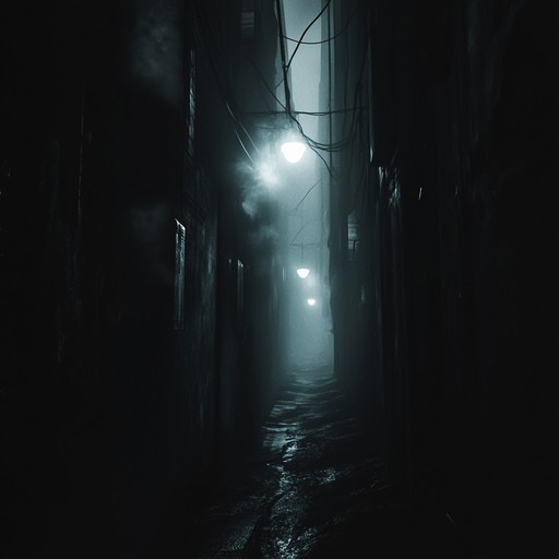 A foreboding atmosphere of an abandoned city alleyway, the track highlights sinister undertones through grunge riffs and menacing tones, creating a suspenseful and dark narrative