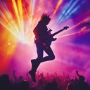 energetic instrumental combining dance beats, rock riffs, soaring melodies
