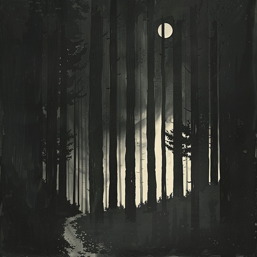 A gripping orchestral piece filled with intense strings, thunderous percussion, and chilling woodwinds that follow the narrative of a frenzied chase through shadowed forests. The tempo accelerates as the tension heightens, creating a heart pounding experience that captures the feeling of being pursued.