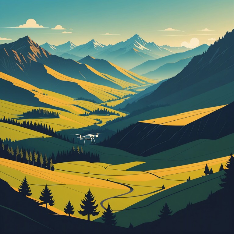 The music serves as an auditory journey through a pristine valley illuminated with the soft glow of sunrise, enhancing the feeling of solitude and contemplation while connecting deeply with the listener’s inner peace