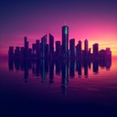 eerie synth layers with ambient beats, evoking a shadowy city