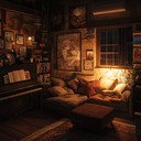 delicate, nostalgic anime melodies with peaceful lounge atmosphere