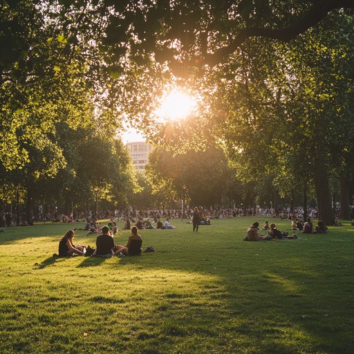 Radiating warmth and calm, this piece captures the essence of a lazy summer afternoon in a blossoming park, with each note gently weaving through the air like a gentle breeze.