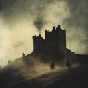 eerie medieval tune with ghostly whispers in the wind