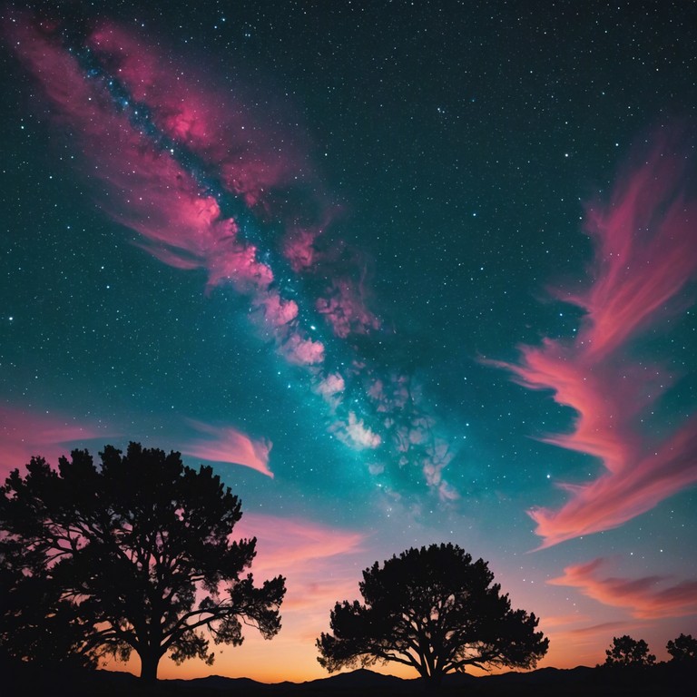 An ethereal experience where calm, serene undertones of melody seamlessly blend with intermittent bursts of distorted, raw guitar rifts, creating a soundscape that mirrors the chaotic beauty of the cosmos. The track oscillates between a calm mist and a storm of sounds, providing a mystic auditory journey through space. An ethereal experience where calm, serene undertones of melody seamlessly blend with intermittent bursts of distorted, raw guitar rifts, creating a soundscape that mirrors the chaotic beauty of the cosmos. The track oscillates between a calm mist and a storm of sounds, providing a mystic auditory journey through space.