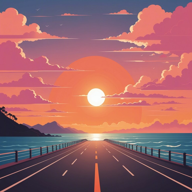 This track features an infectious upbeat tempo with a lively blues groove that perfectly captures the essence of a carefree summer drive. The composition centers around a series of playful guitar riffs that embody the spirit of classic blues while maintaining a modern flair. The arrangement builds up with bright and cheerful dynamics, inviting listeners to tap their feet and nod their heads along with the rhythm.