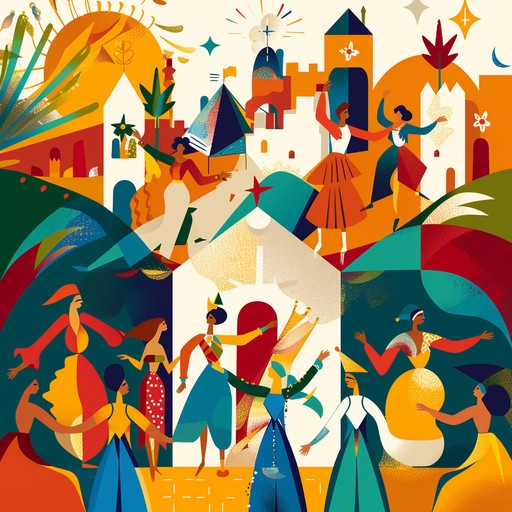 This instrumental track combines celebratory beats from around the globe, utilizing eclectic rhythms from latin, african, and asian cultures. The song's upbeat tempo and dynamic percussion drive an infectious energy. String and wind instruments add layers of cultural richness, making it a true celebration of diversity and unity.