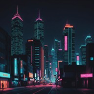 chill beats, radiant synths, echoing nocturnal vibes