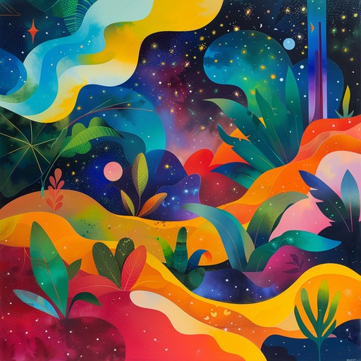 Experience a unique blend of synths, irregular rhythms, and ambient sounds, crafting a musical landscape that feels both curious and uplifting, creating a cosmic adventure unlike any other.