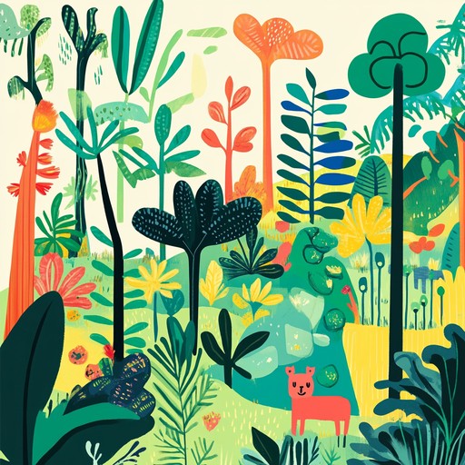 A lively and whimsical orchestral piece that captures the feeling of a playful adventure through an enchanting forest. The composition features a variety of orchestral instruments interweaving light hearted melodies and rhythmic patterns, bringing to life the delightful elements of nature and the excitement of exploration.