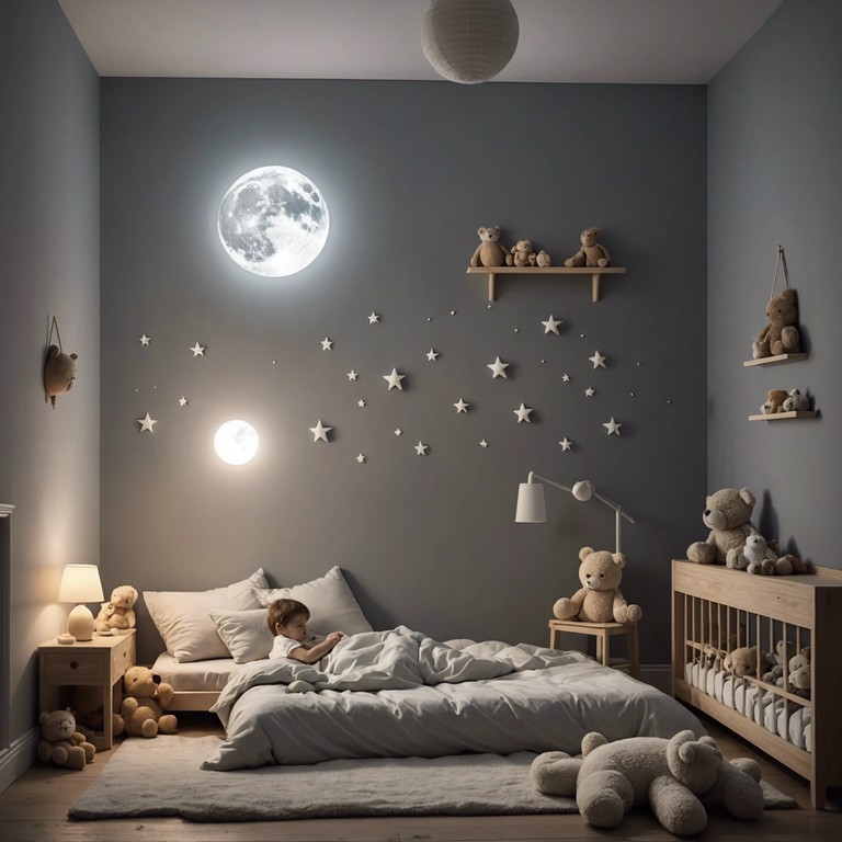 An enchanting nursery rhyme reimagined into a soothing, tranquil arrangement, designed to glide gently through whimsical dreams and starlit nights. This piece uses the mellotron to create a backdrop of lush, comforting soundscapes, perfect for a nursery or a quiet evening's reflection.