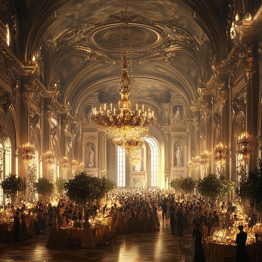 This instrumental piece captures the essence of a high class autumn gala, weaving together sophisticated and graceful sounds to create an atmosphere of exclusivity and celebration. Perfect for a formal event during the fall season, the composition blends traditional elegance with modern subtleties, enhancing the gala's ambiance while providing a luxurious auditory backdrop that will complement the clinking of glasses and the soft murmur of well dressed guests.