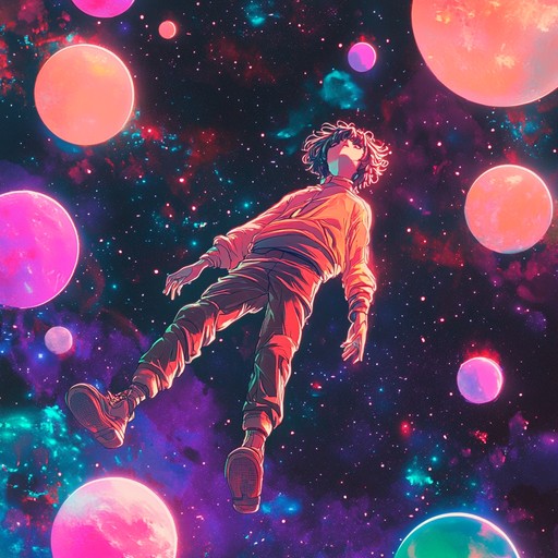 Experience a cosmic journey with electric beats and ambient synths, crafting imaginary worlds filled with vibrant, surreal anime imagery. This instrumental piece blends hypnotic rhythms with whimsical melodies, creating an aural tapestry that is both captivating and fantastical.