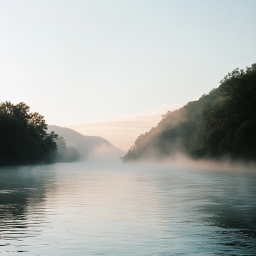 A serene instrumental piece where gentle guitar melodies echo the calming sounds of a gentle river, encouraging relaxation and introspection through its flowing and soft harmonic progression.