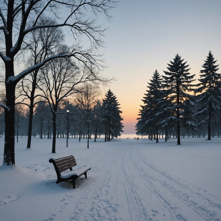 Delving deeper into the serene landscapes of finland, this composition uses slow kantele harmonies to echo through the frosty air, creating a sense of peace and deep contemplation while strolling along the wintry paths.