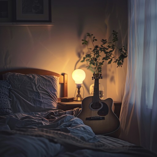 Delicate guitar melodies are entwined with dreamy synth layers, accented by soft vocal touches. This intimate bedroom pop song evokes a serene night of whispered secrets and tender reflections.