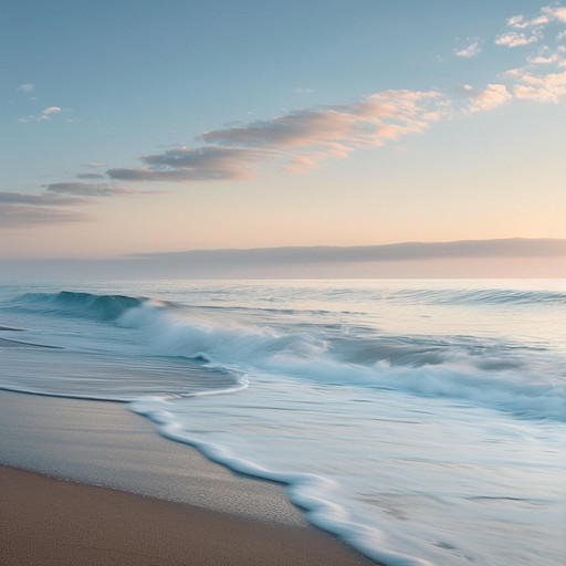 Relax into the soft embrace of the morning light as the ocean waves roll softly onto the shore. A tender piano provides a minimalist backdrop, wrapping the listener in a gentle cocoon of sound and warmth. Drift away in this peaceful, euphoric ambiance.