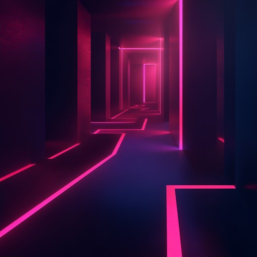 Imagine wandering through an eerie, neon lit labyrinth with shadows lurking around every corner. This instrumental track combines haunting synthesizer melodies with pulsating basslines to create an unsettling atmosphere, reminiscent of 80s horror movies mixed with modern synthwave elements.