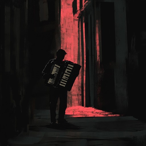 A dark and mysterious tango piece featuring soulful accordion melodies that evoke the enigmatic allure of midnight streets and shadowy, hidden passions.