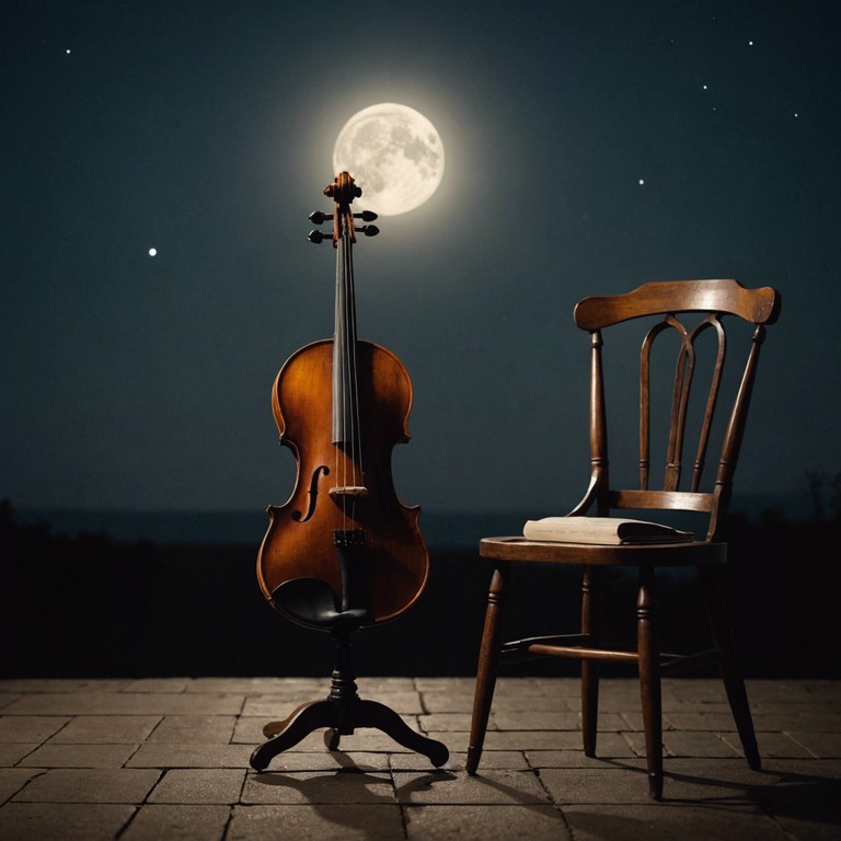 This composition evokes a deep, passionate connection between two souls, mirrored by the intimate melodic line of a solo violin. The track begins quietly in the moonlit night, growing with each melodious phrase into a powerful declaration of love. The violin's rich timbre resonates with deep emotion, weaving through a soundscape that mirrors the complexities and depth of romantic love. Subtle accompaniments highlight the main melody, emphasizing the sentiment and turning each note into a heartfelt whisper under the moonlight.