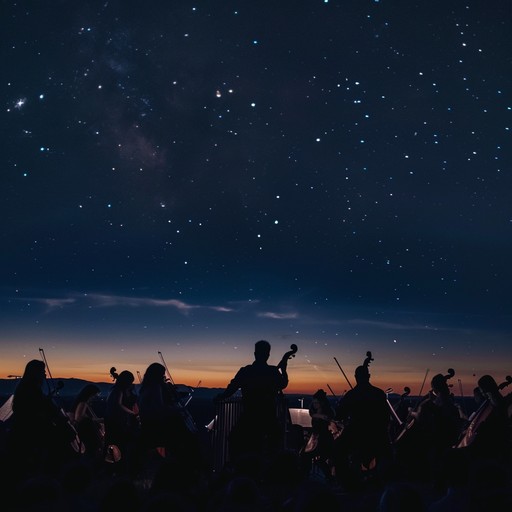 Experience a soothing journey through serene, celestial symphonic music. This piece combines gentle strings, mellow woodwinds, and a soft piano to evoke a peaceful evening under the stars. Perfect for relaxation and contemplation, creating a tranquil audio landscape that envelops the listener.